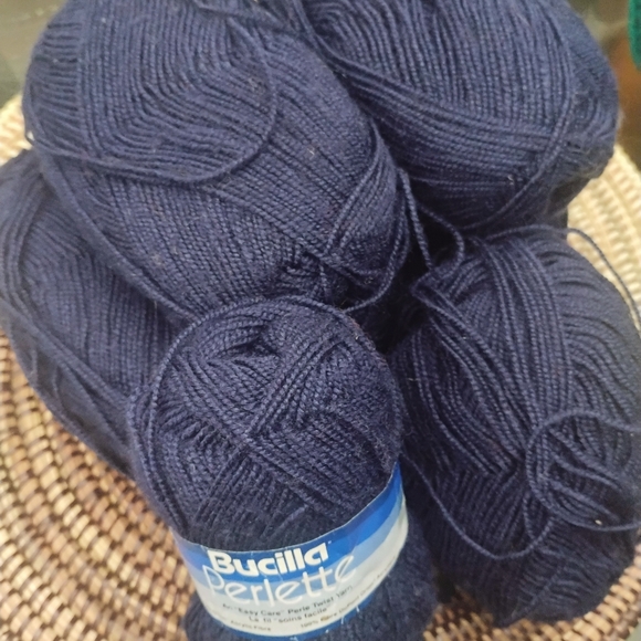 Bucilla Other - Bucilla Perlette Twist Yarn - 7 skeins in Violet Blue